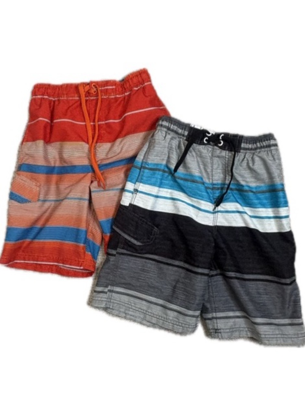 Kavu Kids Swim Trunks Bundle Boys Size M 10/12 Striped Mesh Lined Lot Red Blue